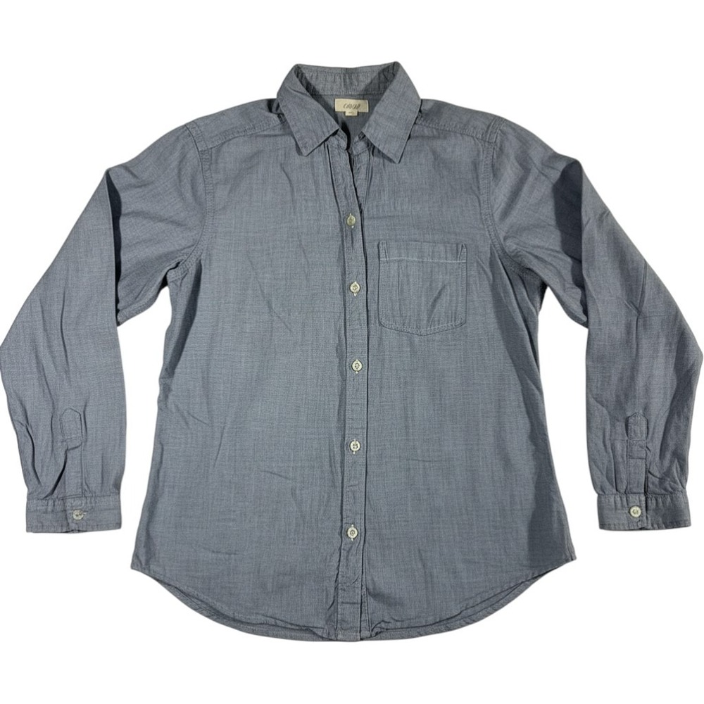 Aerie Chambray Button Down Shirt Womens Casual Lightweight Long Sleeve Top Small